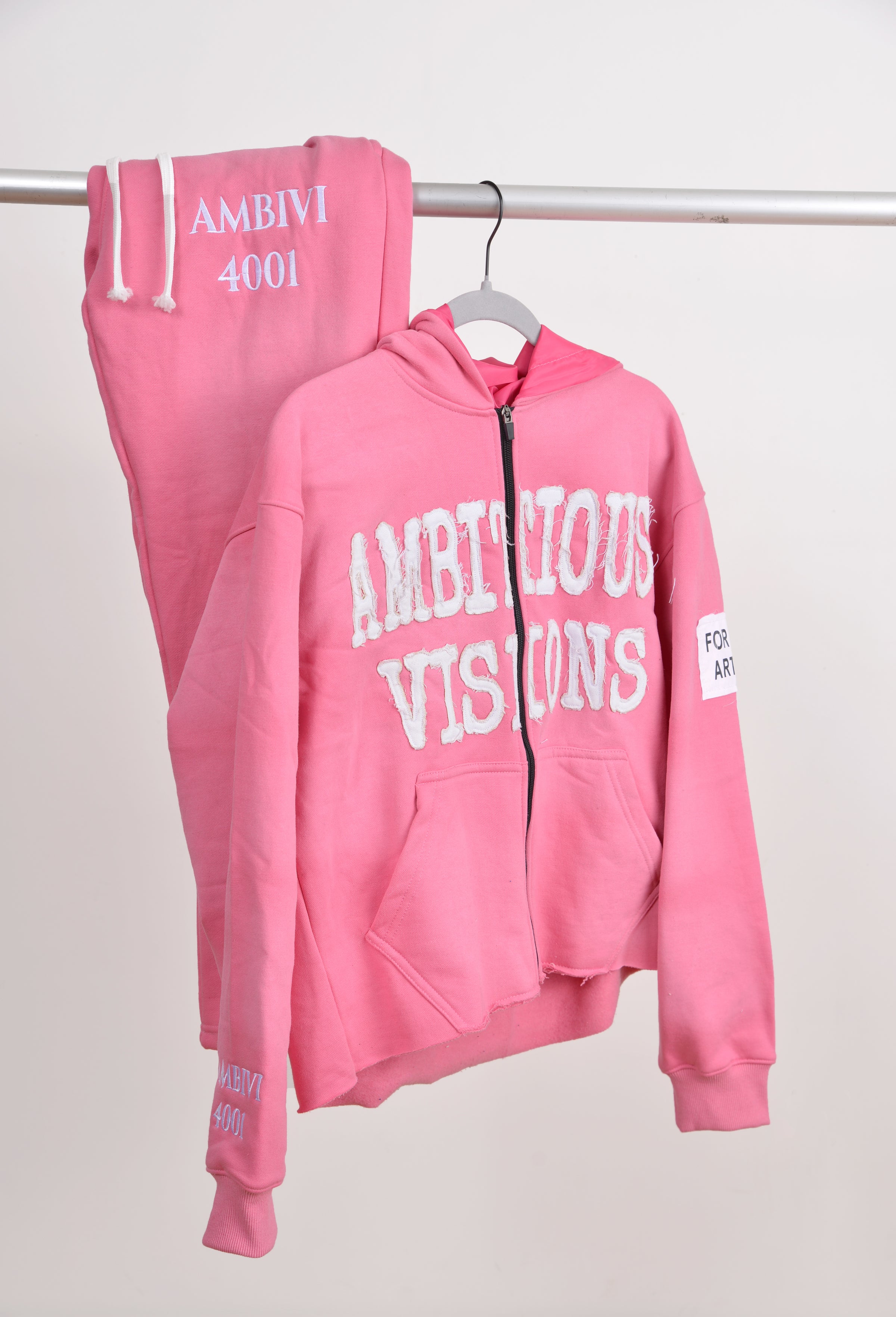 Threaded Legacy Sweatsuit-Pink | Ambivi 4001